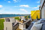 Terrasse - Ferienwohnung Dünenpalais Olpenitz - Top-Hundeurlaub