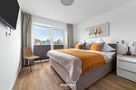 Schlafzimmer - Ferienwohnung Nordseeresort 21a Nilsson Büsum - Top-Hundeurlaub