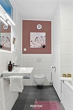 Badezimmer - Ferienwohnung Wolke 7 Olpenitz - Top-Hundeurlaub