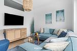Wohnzimmer - Ferienwohnung Weltreise Olpenitz - Top-Hundeurlaub
