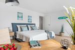 Bett - Ferienwohnung Weltreise Olpenitz - Top-Hundeurlaub