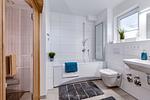 Badezimmer - Ferienwohnung Ostseeskipper Olpenitz - Top-Hundeurlaub