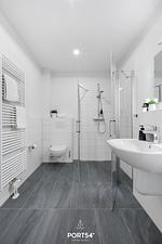 Badezimmer - Ferienwohnung Meerzeit Damp - Top-Hundeurlaub