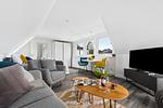 Wohnzimmer - Ferienwohnung Beste Stuuv Glücksburg - Top-Hundeurlaub