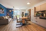 Wohnzimmer - Ferienwohnung Otterhöhle mit Fitness-, Sauna und Kinderspielbereich. - Top-Hundeurlaub
