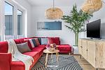 Wohnzimmer - Ferienwohnung chill lounge 44 Olpenitz - Top-Hundeurlaub