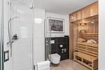 Badezimmer - Ferienwohnung Kajüte 34 Olpenitz - Top-Hundeurlaub