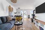 Wohnzimmer - Ferienwohnung Nordseeresort 33a Diek No.1 Büsum - Top-Hundeurlaub