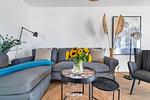Wohnzimmer - Ferienwohnung Nordseeresort 33a Diek No.1 Büsum - Top-Hundeurlaub
