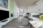 Wohnzimmer - Ferienhaus Lagunenblick 42 Marina Wendtorf - Top-Hundeurlaub