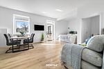 Wohnzimmer - Ferienwohnung Strandzeit Gelting - Top-Hundeurlaub