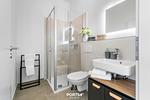 Badezimmer - Ferienwohnung Strandzeit Gelting - Top-Hundeurlaub
