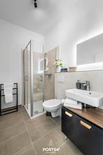 Badezimmer - Ferienwohnung Strandzeit Gelting - Top-Hundeurlaub