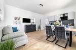 Wohnzimmer - Ferienwohnung Strandmuschel Gelting - Top-Hundeurlaub