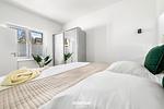 Schlafzimmer - Ferienwohnung Strandmuschel Gelting - Top-Hundeurlaub