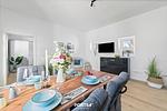 Wohnzimmer - Ferienwohnung Strandmuschel Gelting - Top-Hundeurlaub