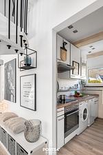 Küche / Küchenzeile - Ferienhaus Lounge am Meer Damp - Top-Hundeurlaub