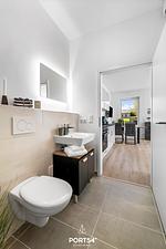 Badezimmer - Ferienwohnung Strandperle Gelting - Top-Hundeurlaub