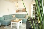 Wohnzimmer - Ferienhaus Nordseeresort 48 Marschengrün Büsum - Top-Hundeurlaub