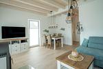 Wohnzimmer - Ferienhaus Nordseeresort 48 Marschengrün Büsum - Top-Hundeurlaub