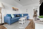 Wohnzimmer - Ferienwohnung Nordisch by nature Olpenitz - Top-Hundeurlaub