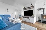 Wohnzimmer - Ferienwohnung Nordisch by nature Olpenitz - Top-Hundeurlaub