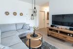 Wohnzimmer - Ferienwohnung Nordseeresort 39a Pier 39 Büsum - Top-Hundeurlaub