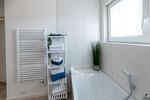 Badezimmer - Ferienwohnung Nordseeresort 39a Pier 39 Büsum - Top-Hundeurlaub