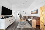 Wohnzimmer - Ferienwohnung Nordseeresort 40b Dock 40 Büsum - Top-Hundeurlaub