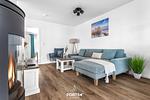 Wohnzimmer - Ferienwohnung Selkie Olpenitz - Top-Hundeurlaub