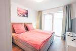 Schlafzimmer - Ferienwohnung Nordseeresort 42a Bude 42 Büsum - Top-Hundeurlaub