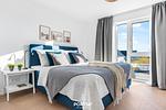 Schlafzimmer - Ferienwohnung StrandLoft Olpenitz - Top-Hundeurlaub
