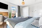 Bett - Ferienwohnung StrandLoft Olpenitz - Top-Hundeurlaub