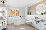 Badezimmer - Ferienwohnung StrandLoft Olpenitz - Top-Hundeurlaub