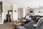 Wohnzimmer - Ferienhaus Diekkieker Büsum - Top-Hundeurlaub