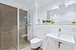 Badezimmer - Ferienwohnung Himmel & Meer, App. 5 Olpenitz - Top-Hundeurlaub