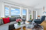 Wohnzimmer - Ferienwohnung Himmel & Meer, App. 5 Olpenitz - Top-Hundeurlaub