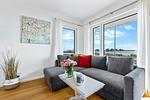 Wohnzimmer - Ferienwohnung Himmel & Meer, App. 5 Olpenitz - Top-Hundeurlaub