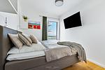 Schlafzimmer - Ferienwohnung Himmel & Meer, App. 5 Olpenitz - Top-Hundeurlaub