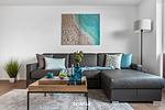 Wohnzimmer - Ferienwohnung Hafenflair 1, App. 2 Olpenitz - Top-Hundeurlaub