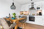Küche / Küchenzeile - Ferienwohnung Hafenflair 1, App. 2 Olpenitz - Top-Hundeurlaub