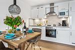 Küche / Küchenzeile - Ferienwohnung Hafenflair 1, App. 2 Olpenitz - Top-Hundeurlaub