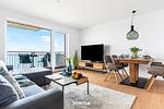 Wohnzimmer - Ferienwohnung Hafenflair 1, App. 2 Olpenitz - Top-Hundeurlaub