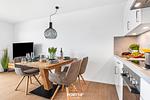 Küche / Küchenzeile - Ferienwohnung Hafenflair 1, App. 2 Olpenitz - Top-Hundeurlaub