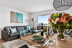 Wohnzimmer - Ferienwohnung Hafenflair 1, App. 2 Olpenitz - Top-Hundeurlaub