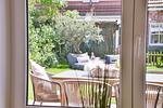 Blick auf die Terrasse - Ferienhaus Olivenoog - Top-Hundeurlaub