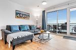 Wohnzimmer - Ferienwohnung Chill Harbour, App. 21 Olpenitz - Top-Hundeurlaub