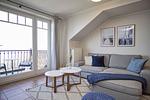 Wohnzimmer - FeWo11: Balkon,Meerblick, ruhige Lage - Top-Hundeurlaub