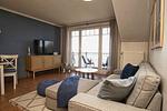 Wohnzimmer - FeWo11: Balkon,Meerblick, ruhige Lage - Top-Hundeurlaub