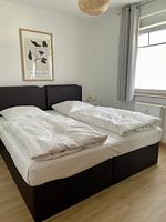 Schlafzimmer - Ferienwohnung H 25 "Tausendschön" - Top-Hundeurlaub